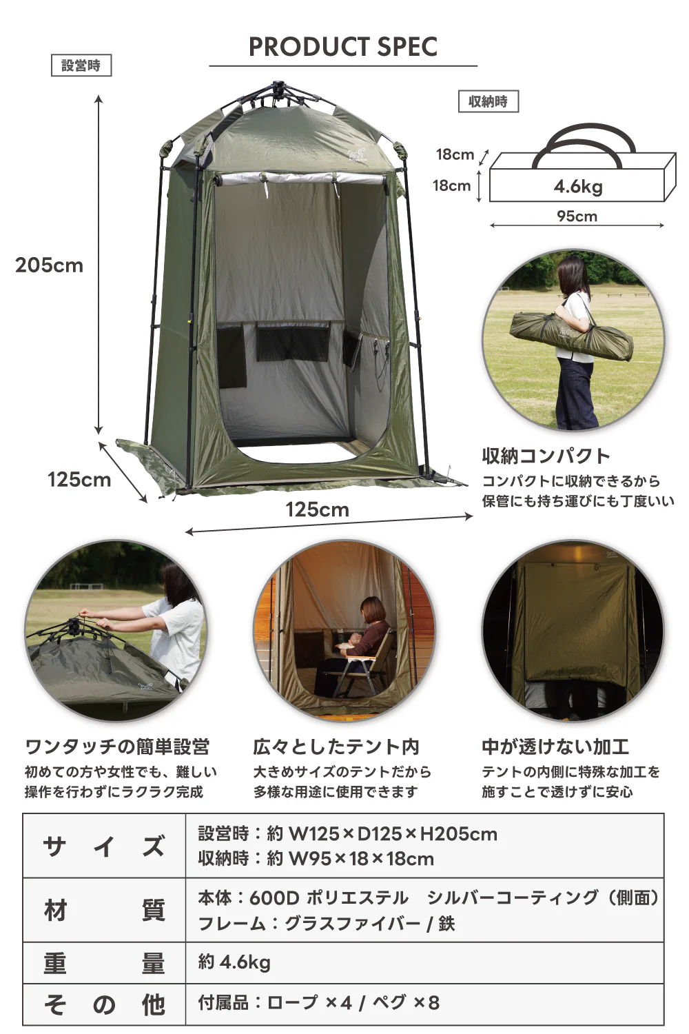 【防災用】トイレテント・更衣室など多数の利用方法 